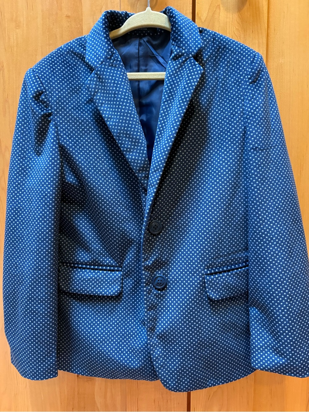 Nautica Navy Blue Polka Dot Blazer